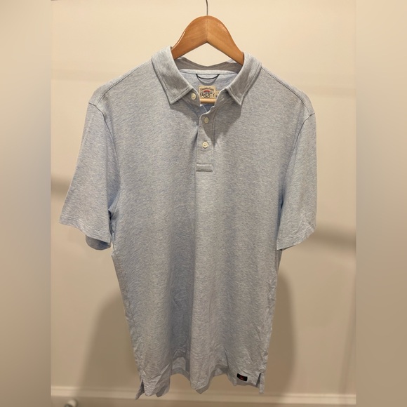 Faherty Movement 100% cotton Light Blue Polo Shirt - Picture 1 of 2